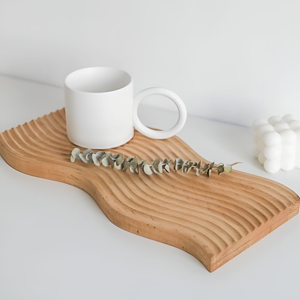 Nordic Ripple Wooden Tray — additional view
