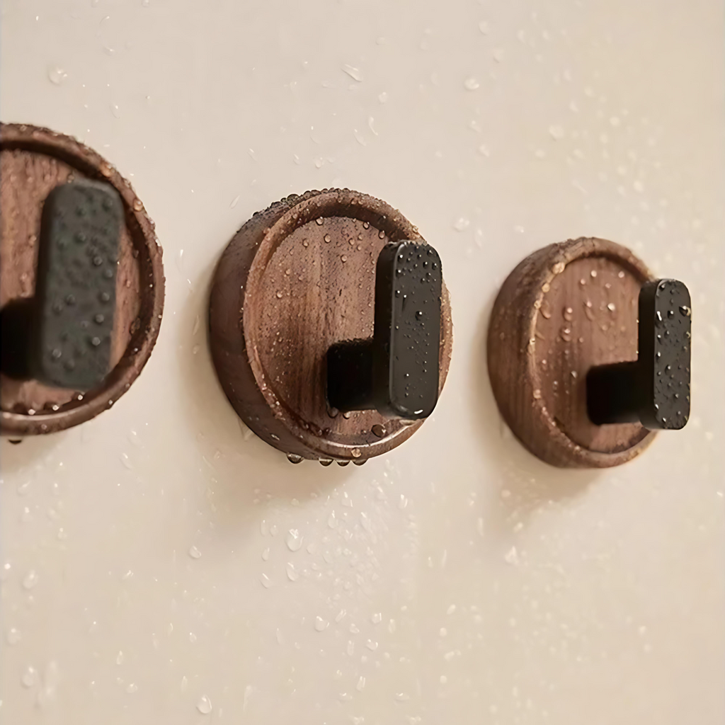 Nordic Walnut Wood Wall Hook — product detail view