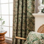 Noveau Ditsy Floral Tassel Curtain — product in use