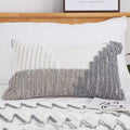 Nuvia Grey White Cushion Cover — alternate angle view