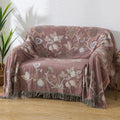 Orchid Trail Floral Cotton Tassel Bed Blanket — additional view