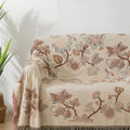 Orchid Trail Floral Cotton Tassel Bed Blanket — alternate angle view