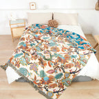 Ornamental Garden Cotton Blanket — alternate angle view