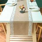 Ornate Blossom Lace Edge Table Runner — alternate angle view