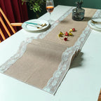 Ornate Blossom Lace Edge Table Runner — size and scale reference