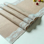 Ornate Blossom Lace Edge Table Runner — product feature detail