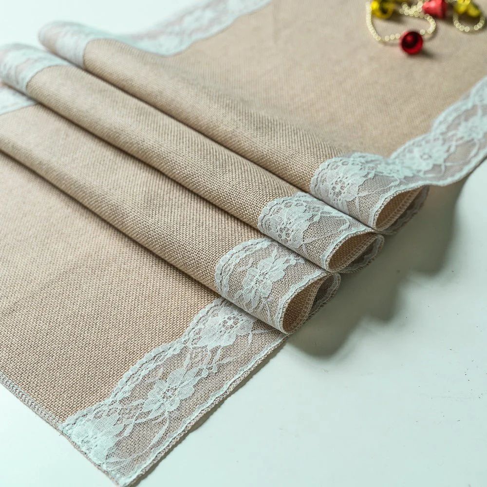 Ornate Blossom Lace Edge Table Runner — product feature detail