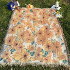 Sun Floral Outdoor Picnic Blanket — product in use