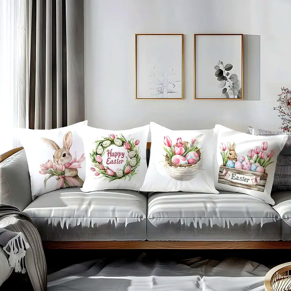 Lulune Spring Easter Cushion Covers | 4pcs Set — alternate angle view