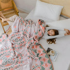 Dreamy Wanderer Cotton Blanket — product in use