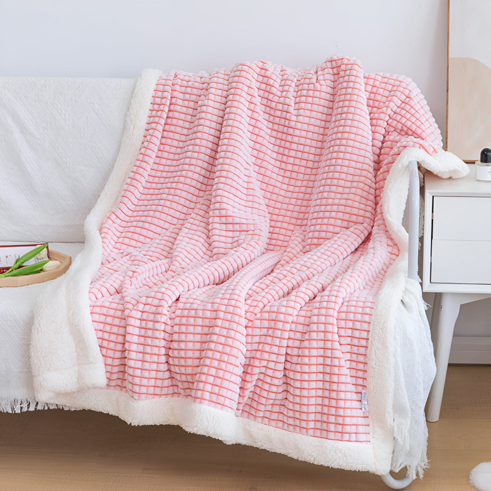 Warm Waffle Sherpa Blanket — size and scale reference