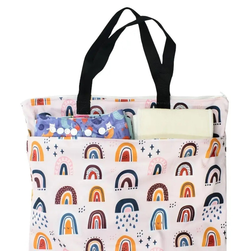Reusable Cloth Laundry Diaper Storage Bag — product detail view