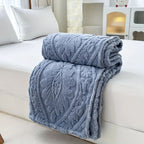Paris Weave Jacquard Fleece Blanket — product feature detail