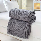 Paris Weave Jacquard Fleece Blanket — size and scale reference