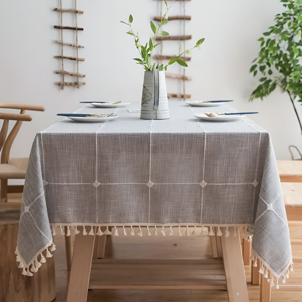 Pastoral Plaid Tablecloth — product close-up