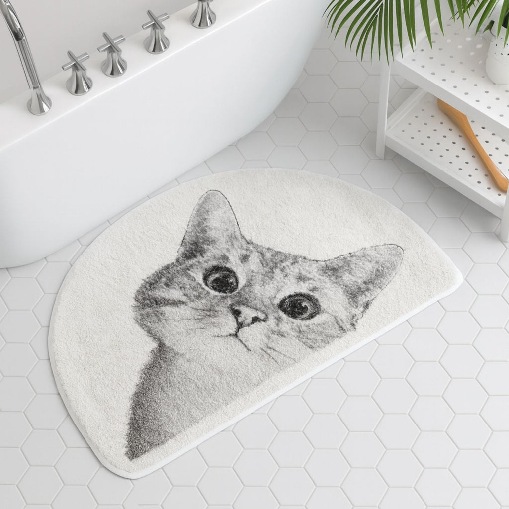 Peeping Kitty Bath Mat — alternate angle view