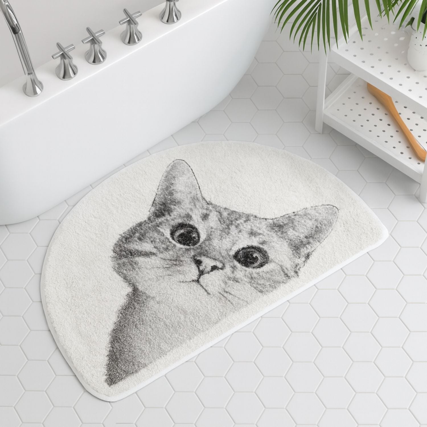 Peeping Kitty Bath Mat — alternate angle view