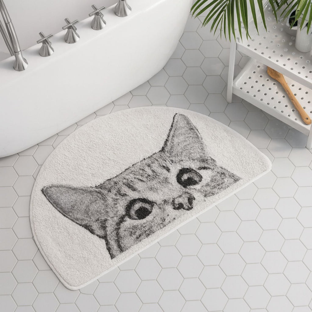 Peeping Kitty Bath Mat — product close-up