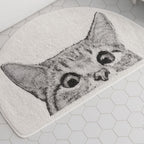 Peeping Kitty Bath Mat — product detail view