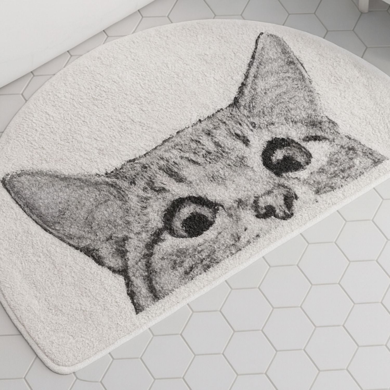 Peeping Kitty Bath Mat — product detail view