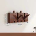 Piano Foldable Wooden Flip Hook Wall Rack — alternate angle view