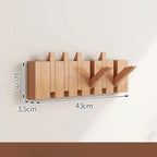 Piano Foldable Wooden Flip Hook Wall Rack — product feature detail