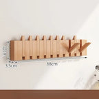 Piano Foldable Wooden Flip Hook Wall Rack — material texture close-up