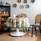Pine Cone Print Round Tablecloth — main product photo