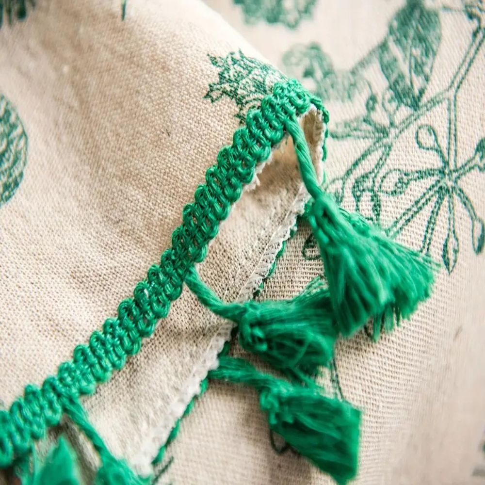 Pine Cone Print Round Tablecloth — alternate angle view