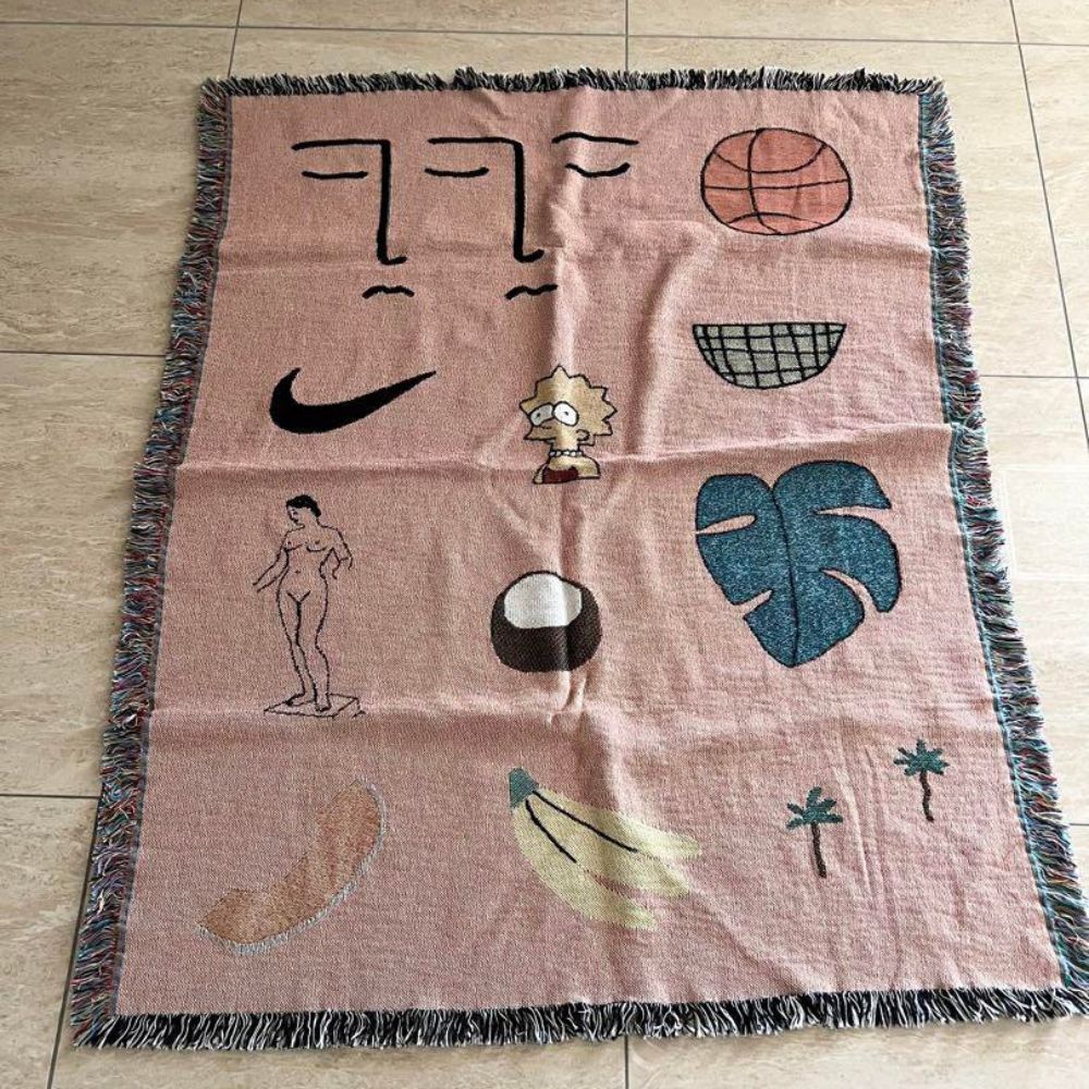Pink Muse Woven Blanket — additional view