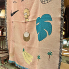Pink Muse Woven Blanket — alternate angle view