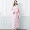 Plush Fleece Contrast Trim Bathrobe — lifestyle shot