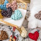 Plush Knotted Heart Shape Cushions — main product photo
