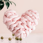 Plush Knotted Heart Shape Cushions — product detail view