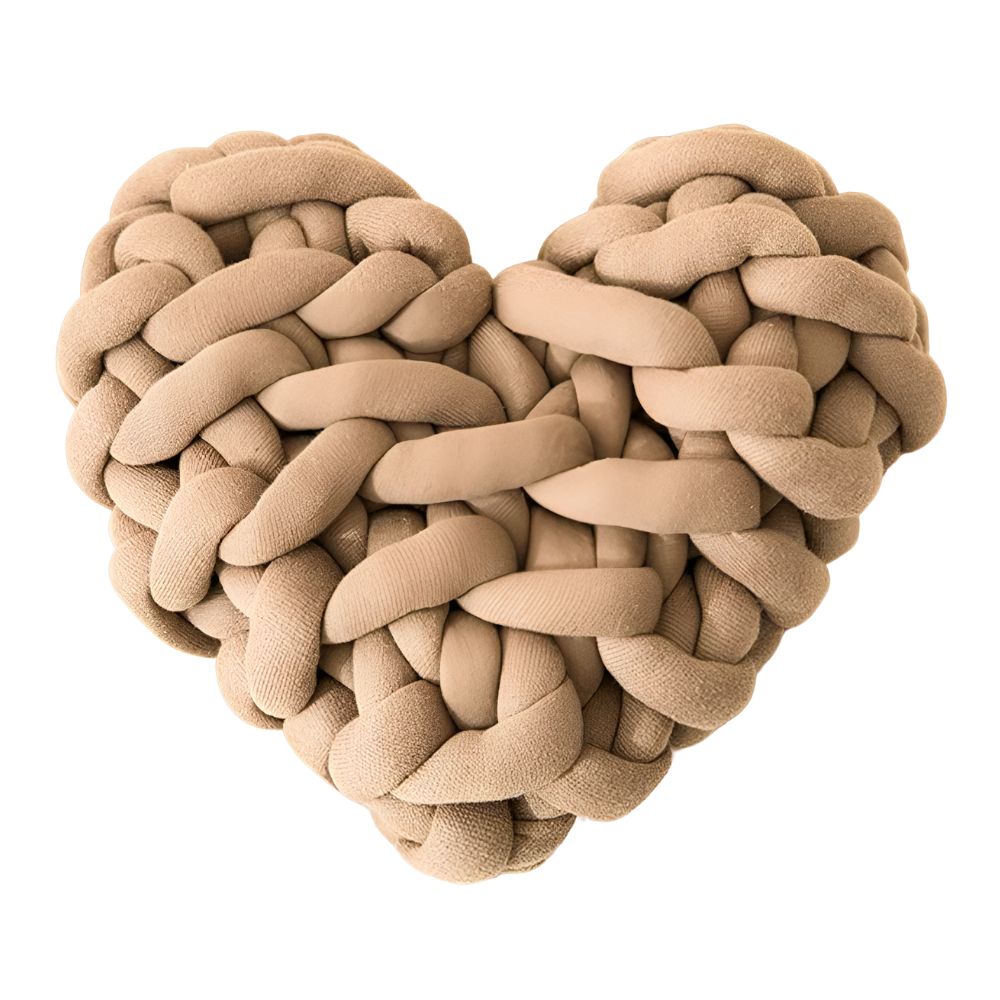 Plush Knotted Heart Shape Cushions — product close-up