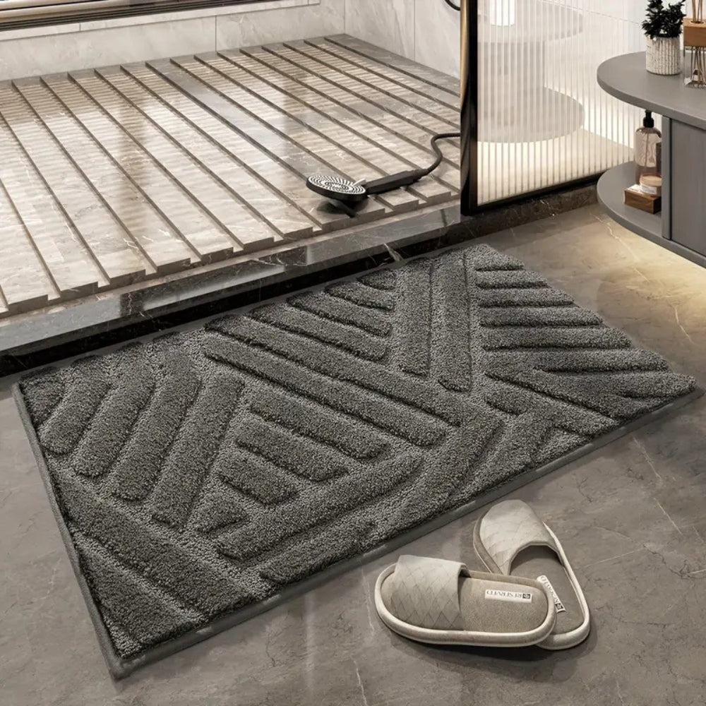 Plush Tufted Non-Slip Bath Mat — product detail view