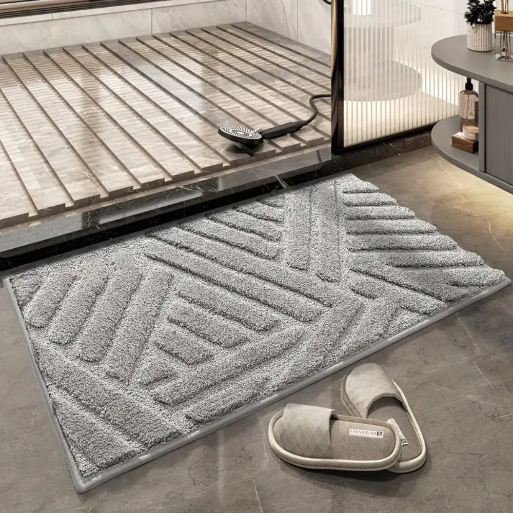 Plush Tufted Non-Slip Bath Mat — product in use