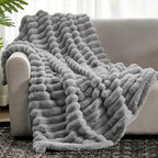 Plush Stripped Warm Blanket — main product photo