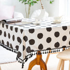 Polka Charm Tassel Table Cloth — alternate angle view