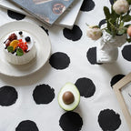 Polka Charm Tassel Table Cloth — product detail view