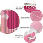 Poppie Bright Pink Bath Curtain — product in use