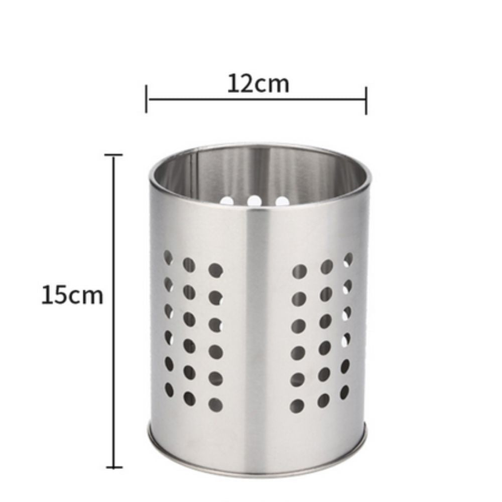 Stainless Steel Utensil Holder with Hole — product feature detail