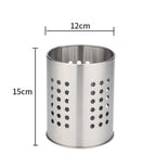 Stainless Steel Utensil Holder with Hole — product feature detail