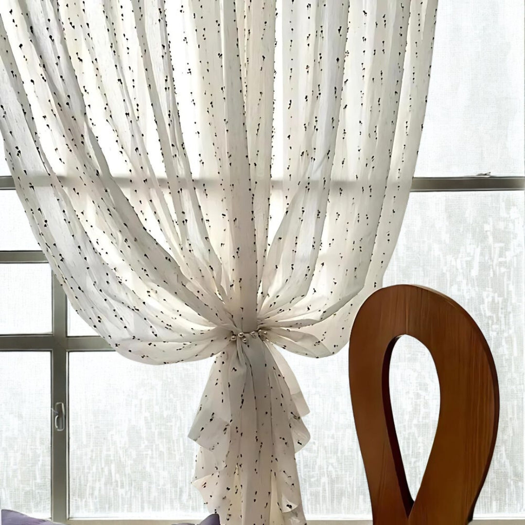 Sugar Bean Rainbow Tulle Curtain — product detail view