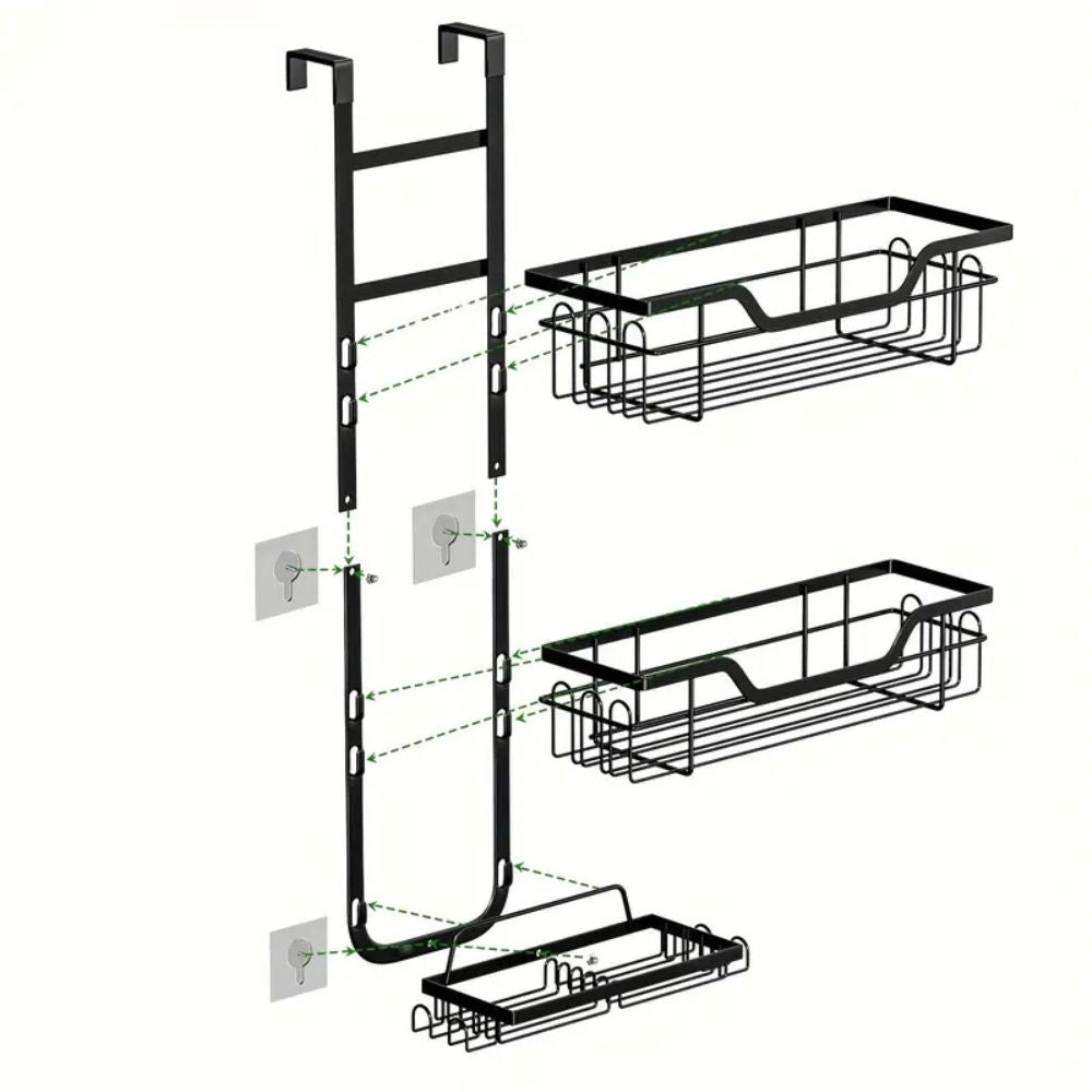 Quick Reach Hanging Bathroom Caddy — size and scale reference