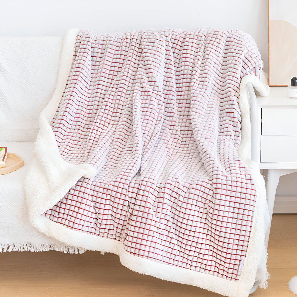 Warm Waffle Sherpa Blanket — alternate angle view
