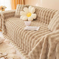 Rabbit Faux Fur Blanket Soft Sofa Cover — size and scale reference