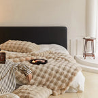 Rabbit Faux-Fur Blanket Throw — alternate angle view