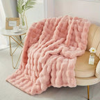 Rabbit Faux-Fur Blanket Throw — additional view