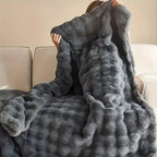 Rabbit Faux-Fur Blanket Throw — product feature detail